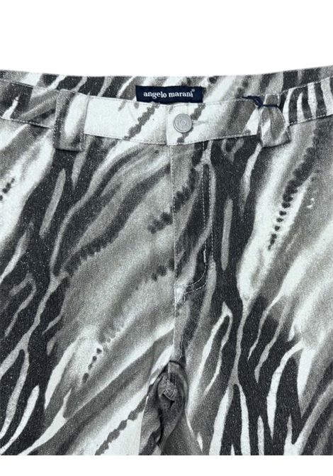 Pantalone Vintage Angelo Marani con Stampa Zebra e Inserti in Pelle ANGELO MARANI | A5.6752.101530